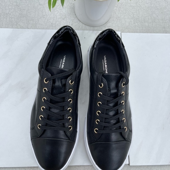 VAGABOND ZOE PLATFORM SNEAKERS BLACK LEATHER size 39 New - Picture 11 of 14